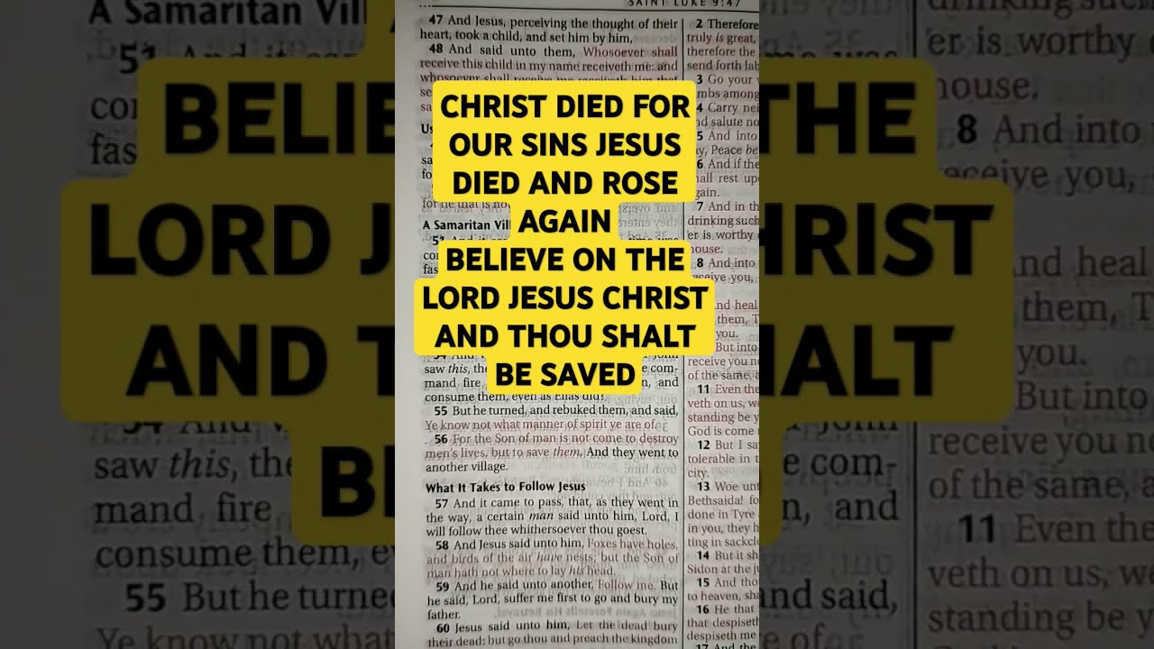 LUKE 9 56 Gospel Believe Faith Bible Bibleverse