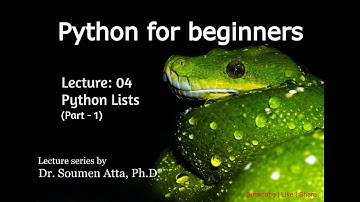 Lecture 04: Python Lists (Part 1)