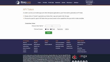2. How to create a token API with Binary com to Copy trade signals