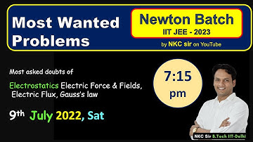 Most Wanted Problems for Electrostatics | IIT JEE Advanced & Mains | Electrostatics JEE | NKC Sir