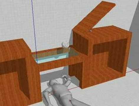 Breaking of glass in Google Sketchup SketchyPhysics