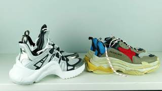 Louis Vuitton Archlight vs. Balenciaga Triple S Trainers Comparison  #dadshoe trend - YouTube