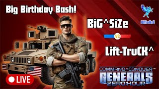 Live Command and Conquer, Zero Hour 14gmt BiG^SiZe vs LiftTruCK^ $25 Big Birthday Bash!