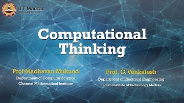 Computational Thinking - Introduction to Course