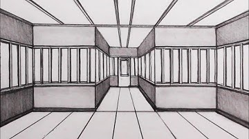 How to Draw One-Point Perspective: A Room with Perspective Lines: Narrated Drawing Tutorial