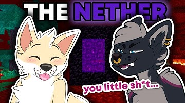 THE NETHER!! (Minecraft with my Wolf EP 4)