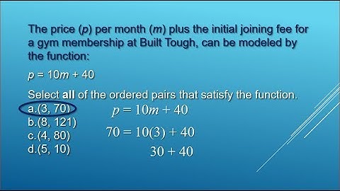 select ordered pairs solutions