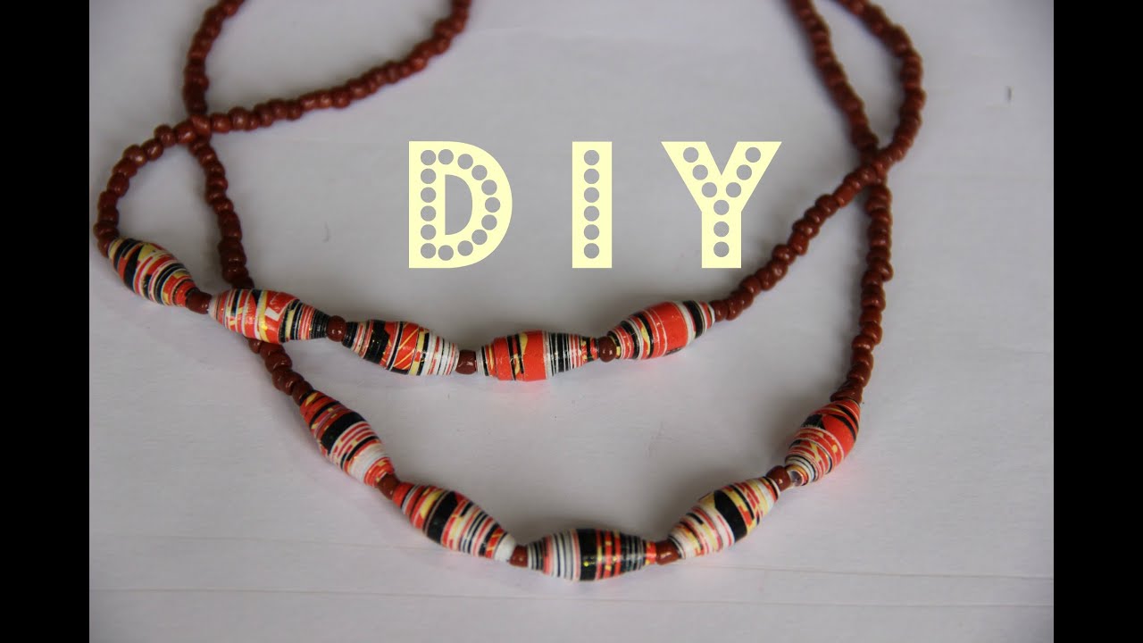 PAPER BEADS NECKLACE - TUTORIAL 