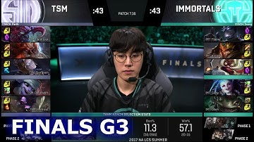 TSM vs Immortals | Game 3 Grand Finals S7 NA LCS Summer 2017 Play-Offs Boston | TSM vs IMT G3