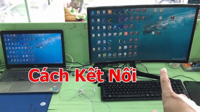 Cách kết nối màn hình máy tính với Laptop - YouTube