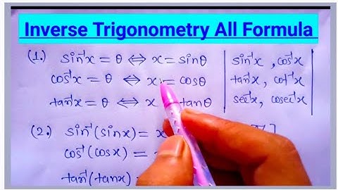 Inverse Trigonometric Functions All Formula for 2023| inverse Trigonometry formulas | trigonometry