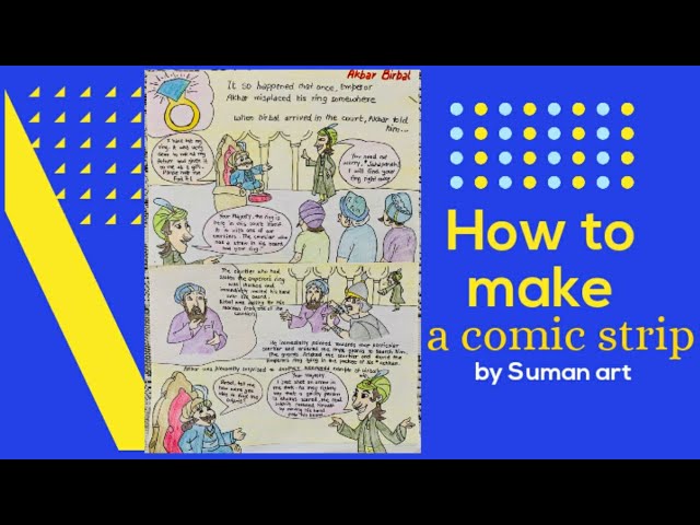 How to make a comic strip || Akbar and Birbal comic strip - YouTube