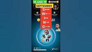 gemz daily code 19 september