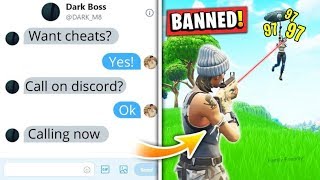 Fortnite Cheater Gives Me AIMBOT And Gets BANNED...