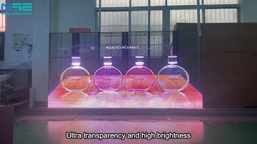 New design Customized Transparent Advertising LED Display/Glass Curtain Wall
