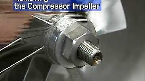 Aux engine turbocharger removing compressor impeller