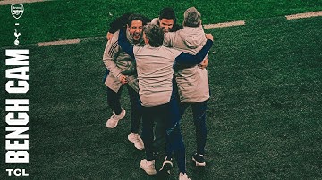 BENCH CAM | Arteta reacts to Eze hat-trick! | Arsenal v Tottenham Hotspur (4-1) | Premier League