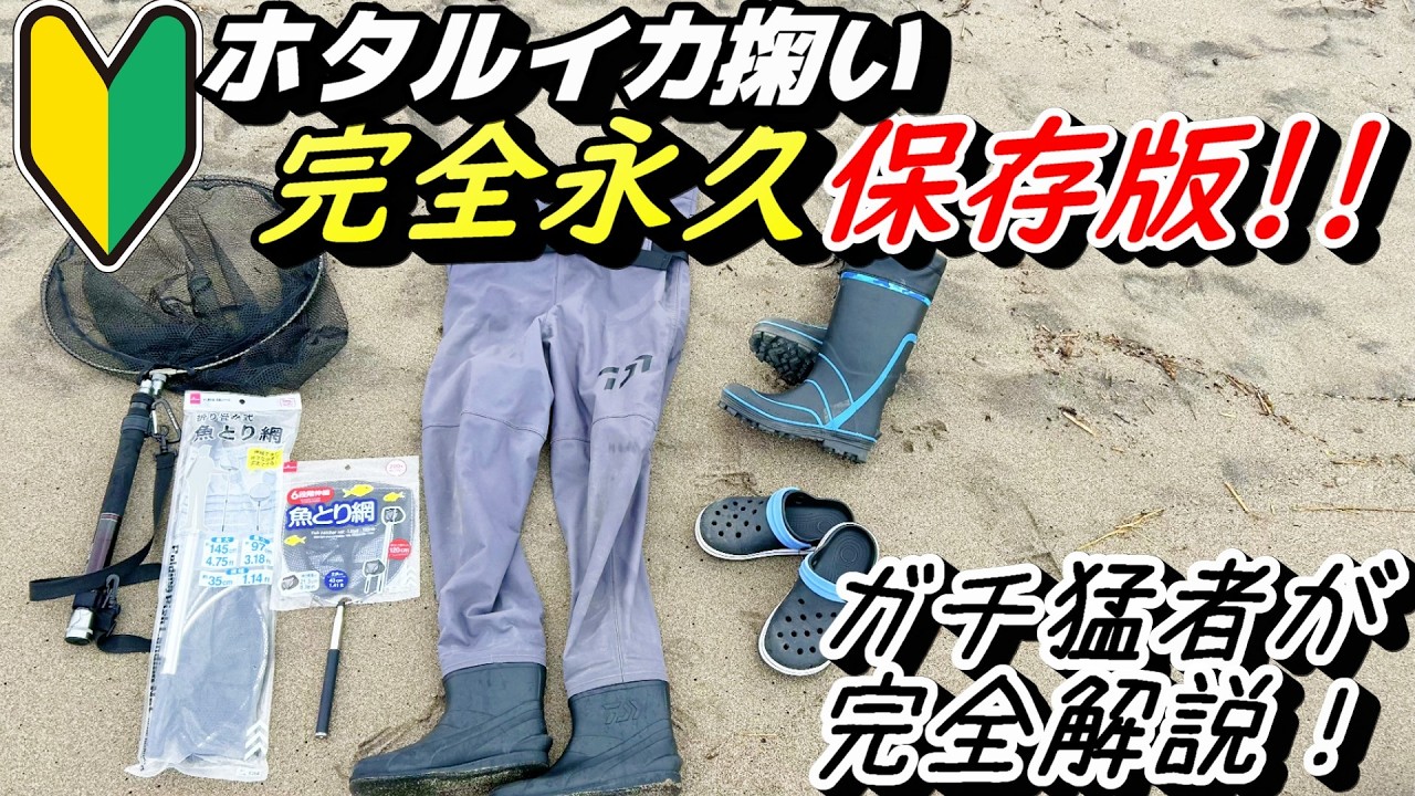 あなたのその装備、本当に大丈夫？真剣にホタルイカを掬いたいなら絶対見てください！