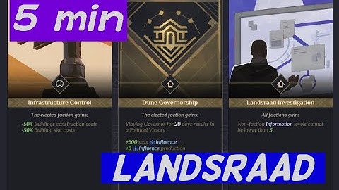 Landsraad Guide - Spice Wars in 5 minutes