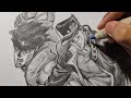 Drawing Jotaro Kujo Stand Star Platinum From Jojo Bizarre Adventure