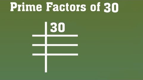 Prime Factors of 30 - Prime Factorization