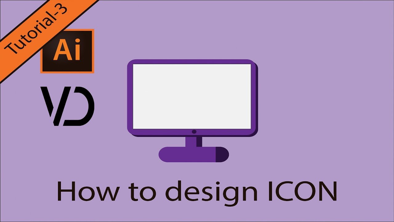 How to design ICON Illustrator Tutorial-3 || VD Studio - YouTube