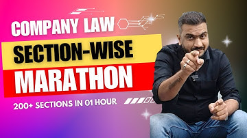 200+ Sections MARATHON in JUST 01 Hour | CS Tushar Pahade