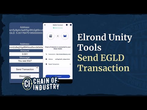 Elrond Unity Tools - Send EGLD Transaction