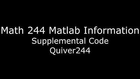 Matlab Supplemental Code - Quiver244