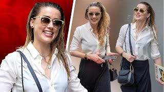 Amber Heard Smiles as She's Seen for the FIRST TIME After Paying Johnny Depp $1M Settlement