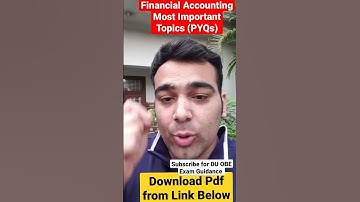 (Solutions Here) Most Important Financial Accounting Ques.🔥| BCOM Prog. + BCOM Hons. | #shorts #obe
