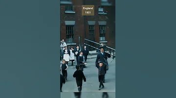 Vintage England 1901 Restored And Colorized Footage 