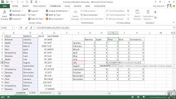 Excel 2013 Advanced: Multiple Criteria Within SUMIF, COUNTIF, And AVERAGEIF - Chapter 10 of 128