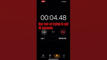 Day one of trying to get to ten seconds