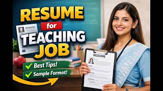 Resume for teacher job ( for government and private teacher )