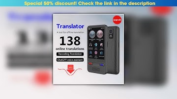 Get Language Translator Device AI Translation Support ChatGPT 138 Languages Translation Two Way Rea