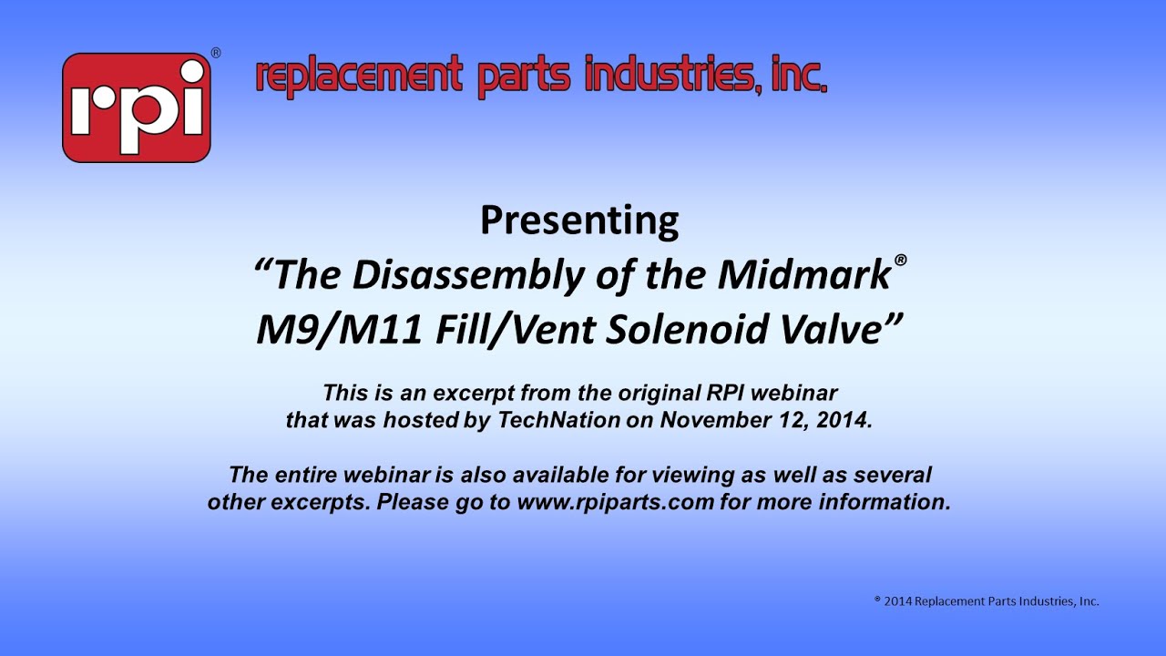 MIDMARK M9 M11 (New Style) SOLENOID VALVE (VENT) RPI Part #MIV139 OEM Part  #002-1361-00/014-0420-03