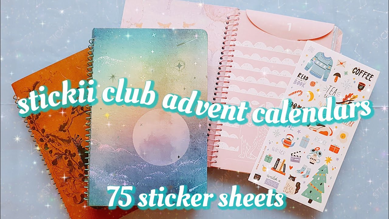 3 STICKII CLUB Advent Calendars for 2020! / Cute, Vintage, Pop / Huge  Sticker Haul / Stationery Haul - YouTube