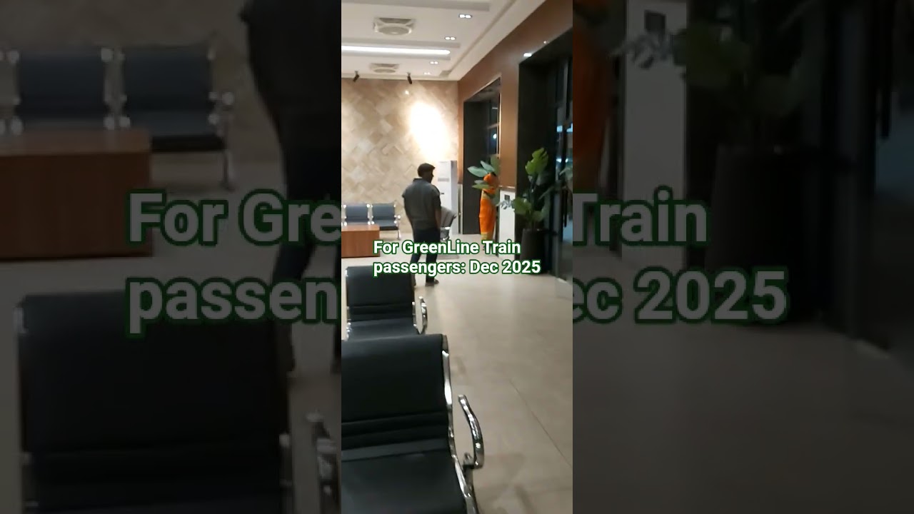 Green Line waiting area for Business & Palour Car passengers. Karachi Station. 