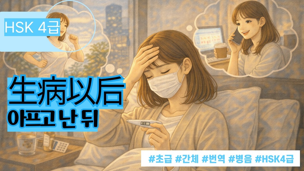 HSK4급_6. 아프고 난 뒤(자막, 번역, 병음, 볼륨 大)