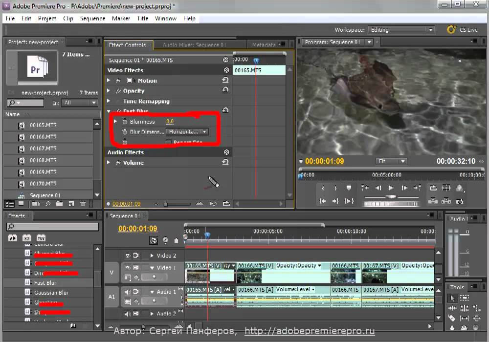 Adobe Premiere Pro Эффекты