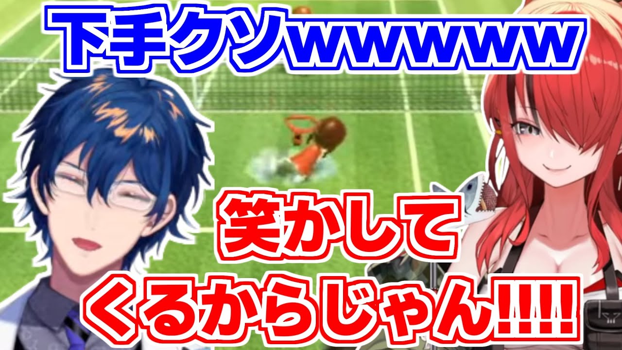 テニスで転びまくるパタ姐にツボるレオスにツボるパタ姐【レイン・パターソン/レオス・ヴィンセント/にじさんじ切り抜き】