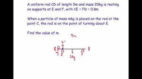 Moments - Uniform Rods Example 3
