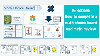 Math Choice Board and Spiral Review Q2 week 7 and 8