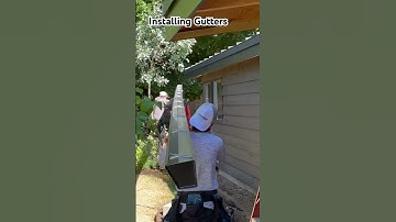 Gutter Install #shorts #gutter #construction #homeimprovement #gutters #homerepair #rain