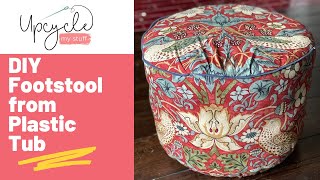 Diy Footstool Made From An Empty Plastic Tub