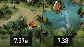 Dota 2 - Map Comparison: 7.37e (Old) vs. 7.38 (New)
