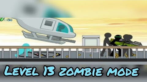 Anger of stick 5: zombie / level 13 zombie mode / microgun weapon / friend with hutchet