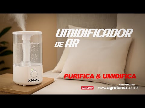 Vídeo de Umidificador de Ar Ultrassônico Silencioso 3L 22w Bivolt LED RGB Aromatizador