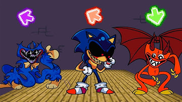 FNF Character Test | Gameplay VS Playground | VS Huggy Wuggy l VS Scary larry | VS Sonic Exe